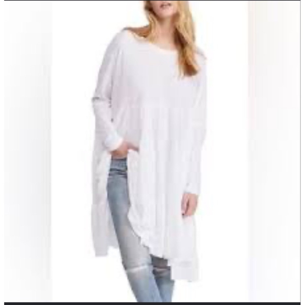 We The Free Long Sleeve Tiered Trapeze Dress Oversized Boho Size M/L